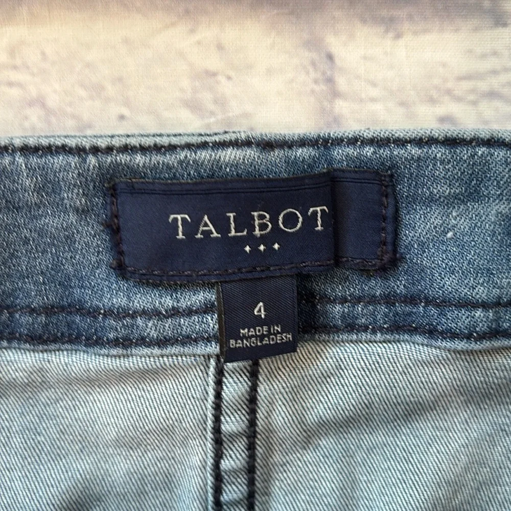 Talbots Denim Pencil Jean Skirt Medium Wash Blue Denim 21 Inch Length Size 4